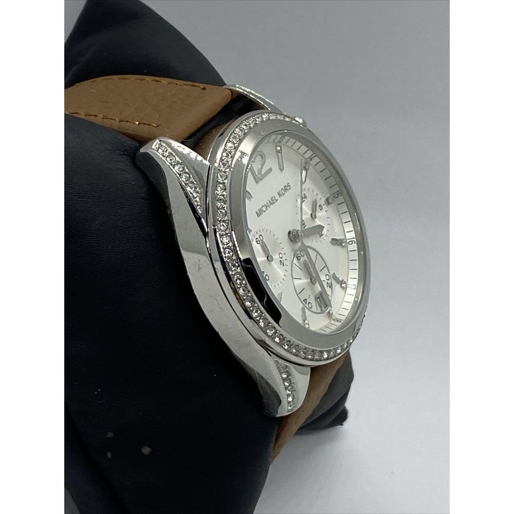 Michael Kors Pressley MK5834 Womens Brown Leather Analog Dial Quartz Watch EY301 - Picture 5 of 12